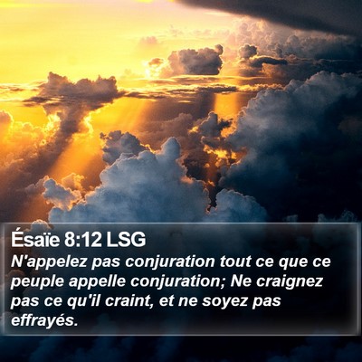 Ésaïe 8:12 LSG Bible Verse Image