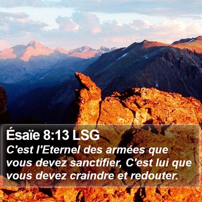 Ésaïe 8:13 LSG Bible Verse Image