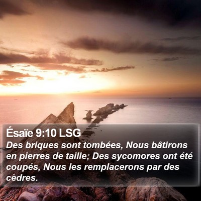 Ésaïe 9:10 LSG Bible Verse Image