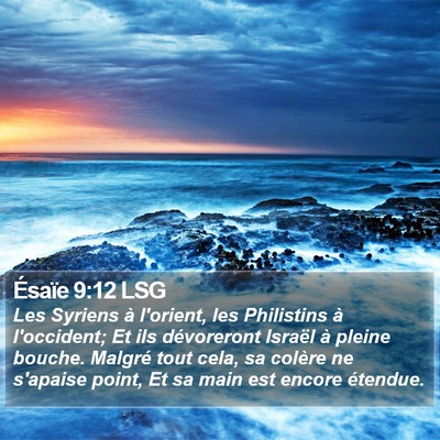 Ésaïe 9:12 LSG Bible Verse Image