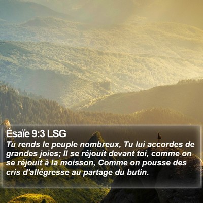 Ésaïe 9:3 LSG Bible Verse Image