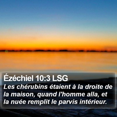Ézéchiel 10:3 LSG Bible Verse Image