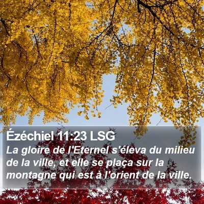 Ézéchiel 11:23 LSG Bible Verse Image