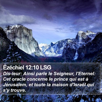 Ézéchiel 12:10 LSG Bible Verse Image