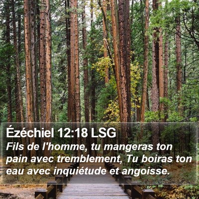 Ézéchiel 12:18 LSG Bible Verse Image