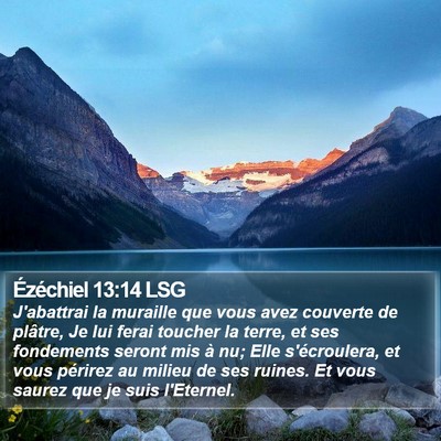 Ézéchiel 13:14 LSG Bible Verse Image