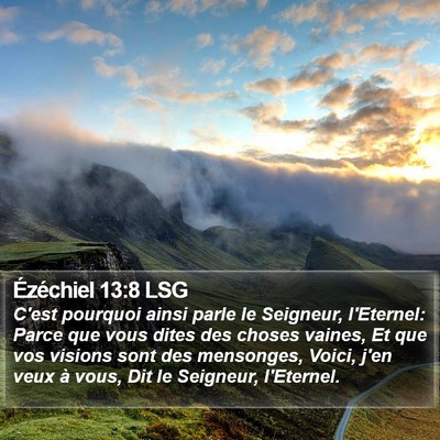 Ézéchiel 13:8 LSG Bible Verse Image