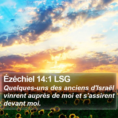 Ézéchiel 14:1 LSG Bible Verse Image