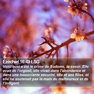 Ézéchiel 16:49 LSG Bible Verse Image