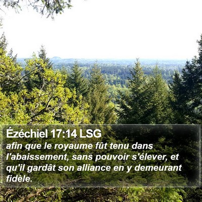 Ézéchiel 17:14 LSG Bible Verse Image