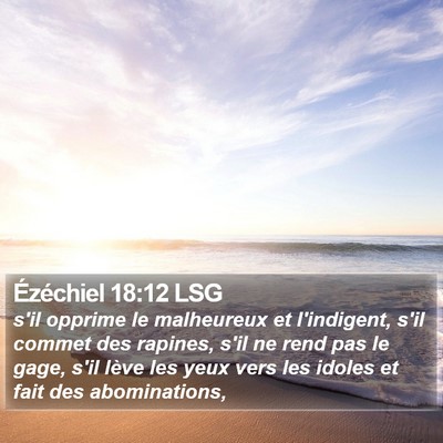 Ézéchiel 18:12 LSG Bible Verse Image