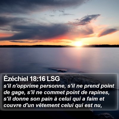Ézéchiel 18:16 LSG Bible Verse Image