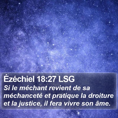 Ézéchiel 18:27 LSG Bible Verse Image
