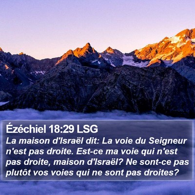 Ézéchiel 18:29 LSG Bible Verse Image
