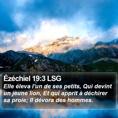 Ézéchiel 19:3 LSG Bible Verse Image