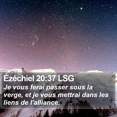 Ézéchiel 20:37 LSG Bible Verse Image