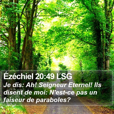 Ézéchiel 20:49 LSG Bible Verse Image