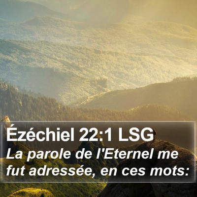 Ézéchiel 22:1 LSG Bible Verse Image