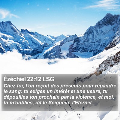 Ézéchiel 22:12 LSG Bible Verse Image
