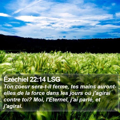 Ézéchiel 22:14 LSG Bible Verse Image