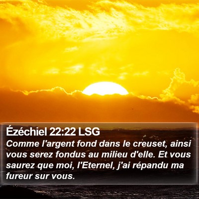 Ézéchiel 22:22 LSG Bible Verse Image