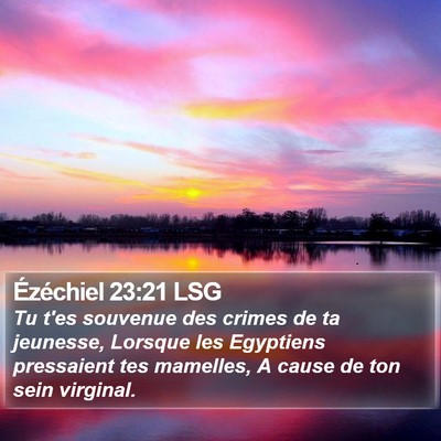 Ézéchiel 23:21 LSG Bible Verse Image