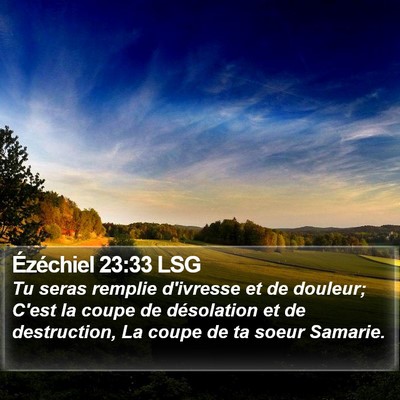 Ézéchiel 23:33 LSG Bible Verse Image