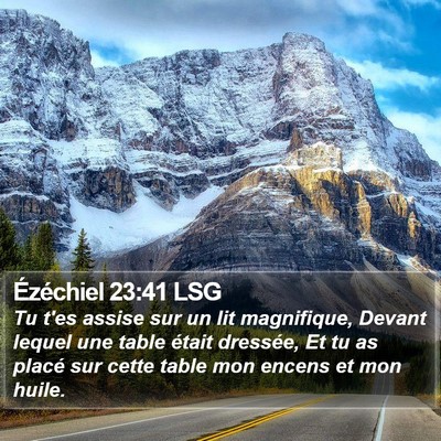Ézéchiel 23:41 LSG Bible Verse Image