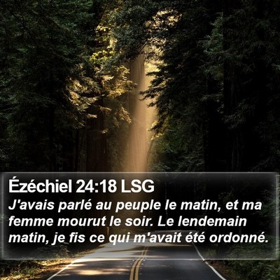 Ézéchiel 24:18 LSG Bible Verse Image
