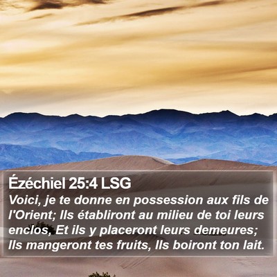 Ézéchiel 25:4 LSG Bible Verse Image