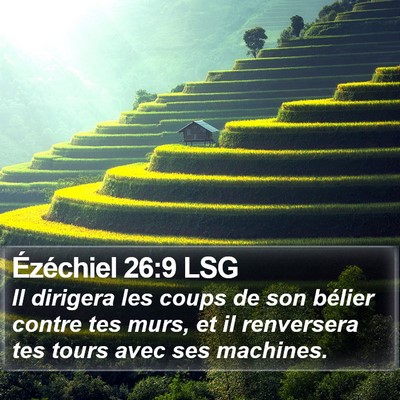 Ézéchiel 26:9 LSG Bible Verse Image