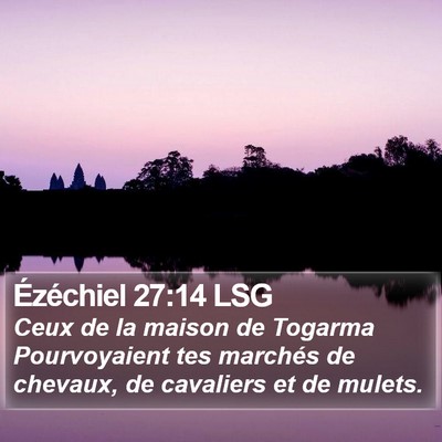 Ézéchiel 27:14 LSG Bible Verse Image