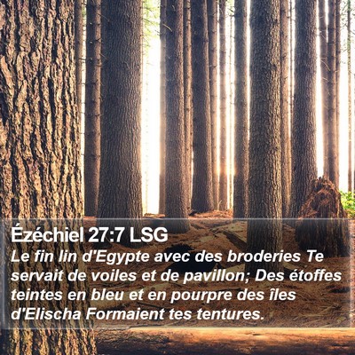 Ézéchiel 27:7 LSG Bible Verse Image