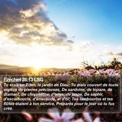Ézéchiel 28:13 LSG Bible Verse Image