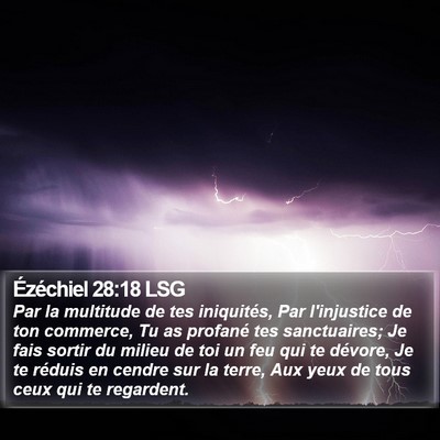 Ézéchiel 28:18 LSG Bible Verse Image