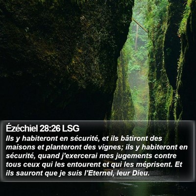 Ézéchiel 28:26 LSG Bible Verse Image