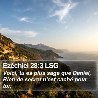 Ézéchiel 28:3 LSG Bible Verse Image