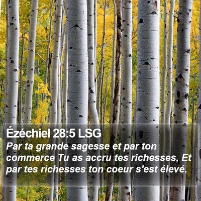 Ézéchiel 28:5 LSG Bible Verse Image