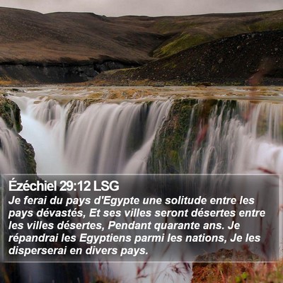 Ézéchiel 29:12 LSG Bible Verse Image