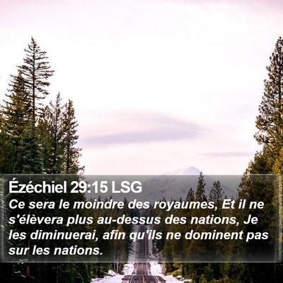 Ézéchiel 29:15 LSG Bible Verse Image