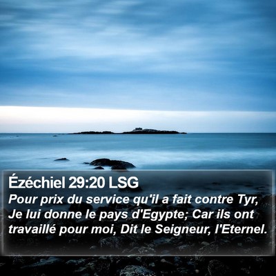 Ézéchiel 29:20 LSG Bible Verse Image