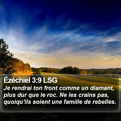 Ézéchiel 3:9 LSG Bible Verse Image