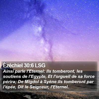 Ézéchiel 30:6 LSG Bible Verse Image