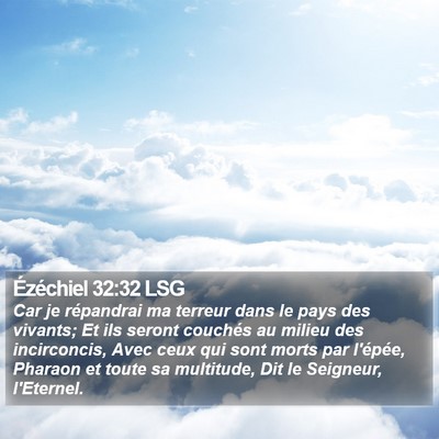 Ézéchiel 32:32 LSG Bible Verse Image