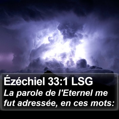 Ézéchiel 33:1 LSG Bible Verse Image