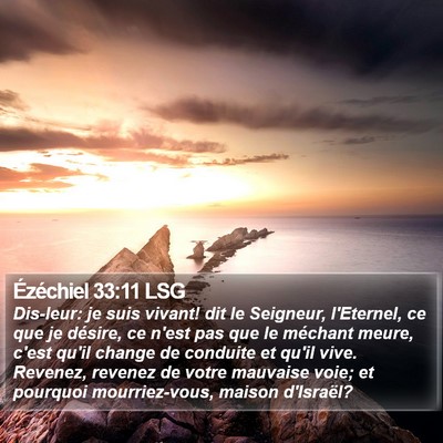 Ézéchiel 33:11 LSG Bible Verse Image