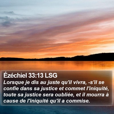 Ézéchiel 33:13 LSG Bible Verse Image