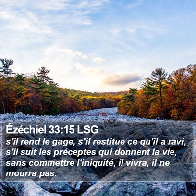 Ézéchiel 33:15 LSG Bible Verse Image
