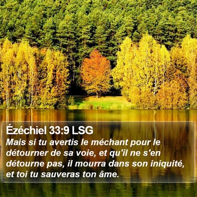 Ézéchiel 33:9 LSG Bible Verse Image