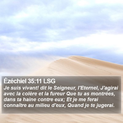 Ézéchiel 35:11 LSG Bible Verse Image